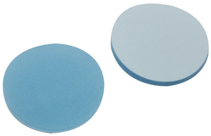8mm Septa, blue tranyp./PTFE white 45°shore A, 1.3mm