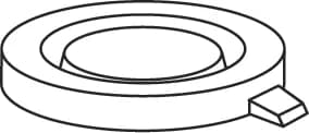 22mm PE Snap Cap, 23.5 x 5.5mm, transparent, closed top, for ND22 / 1000
