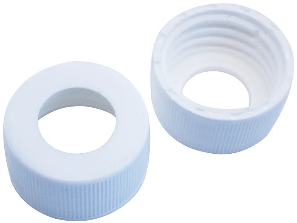 PP- Screw cap, white 12,5 mm hole