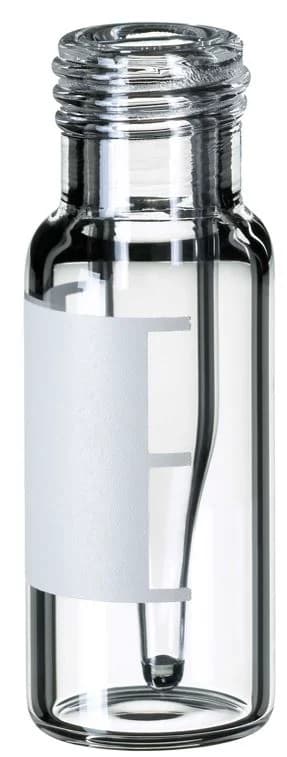 short thread vial with integrated 0.2 mL micro-insert, 32 x 11.6 mm, clear glass, 1 hydrol. class