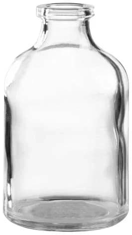 50 ml ND 20 crimp neck vial, 73 x 42.5 mm clear glass