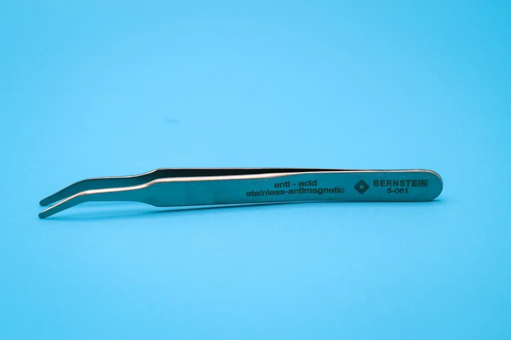 Tweezer, curved, anti-magnetic, 115 mm