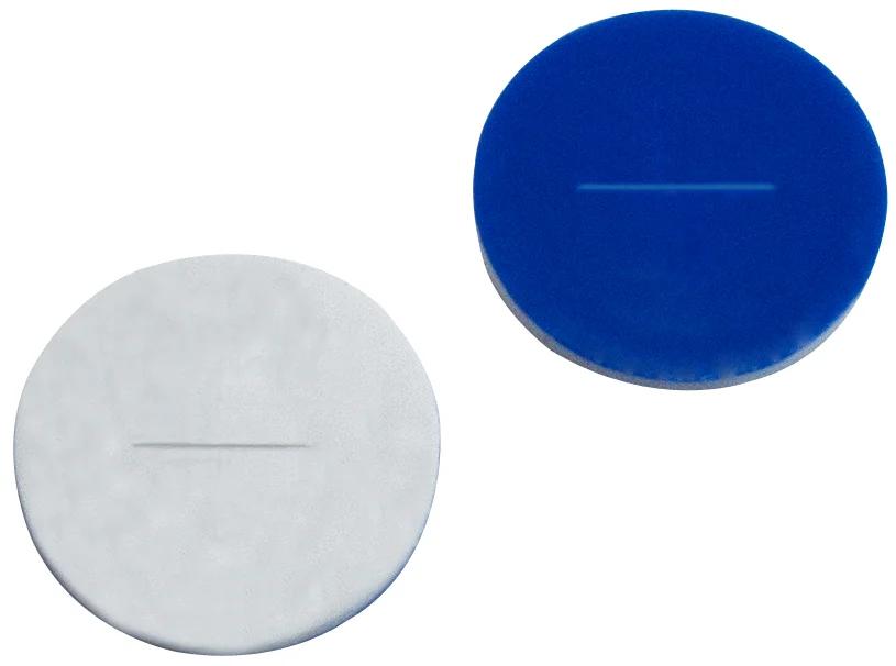 8 mm Septum, Silikon weiß/PTFE blau, 0,9 mm, geschlitzt
