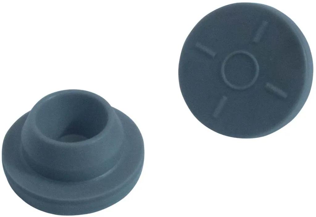 13 mm butyl stopper, grey, 45° shore A