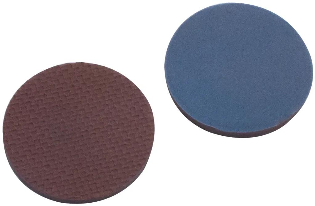 17mm Septen für magnetische Schraubkappe ND18, Butly rot/PTFE grau, 55° shore A, 1.6 mm