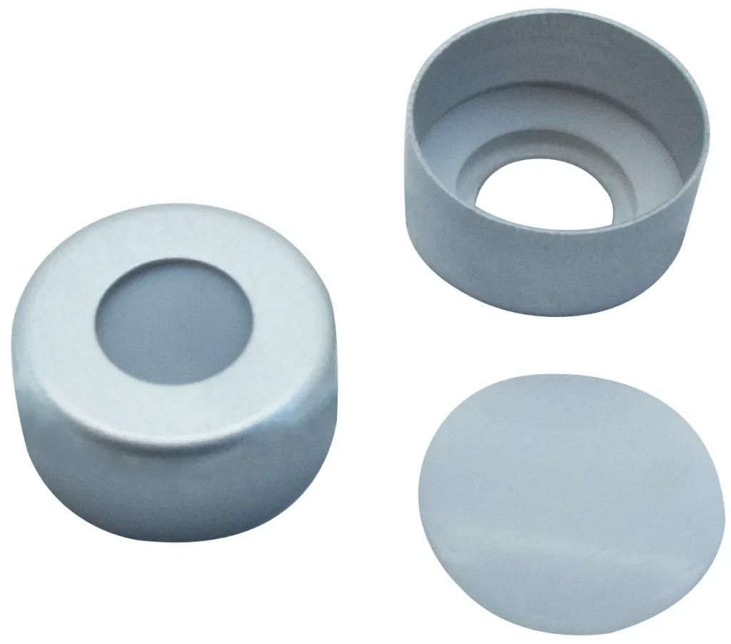 11mm TPF Combination Seal:Alu.Cap,clear lacquered, 5.5mm centre hole, PTFE virginal