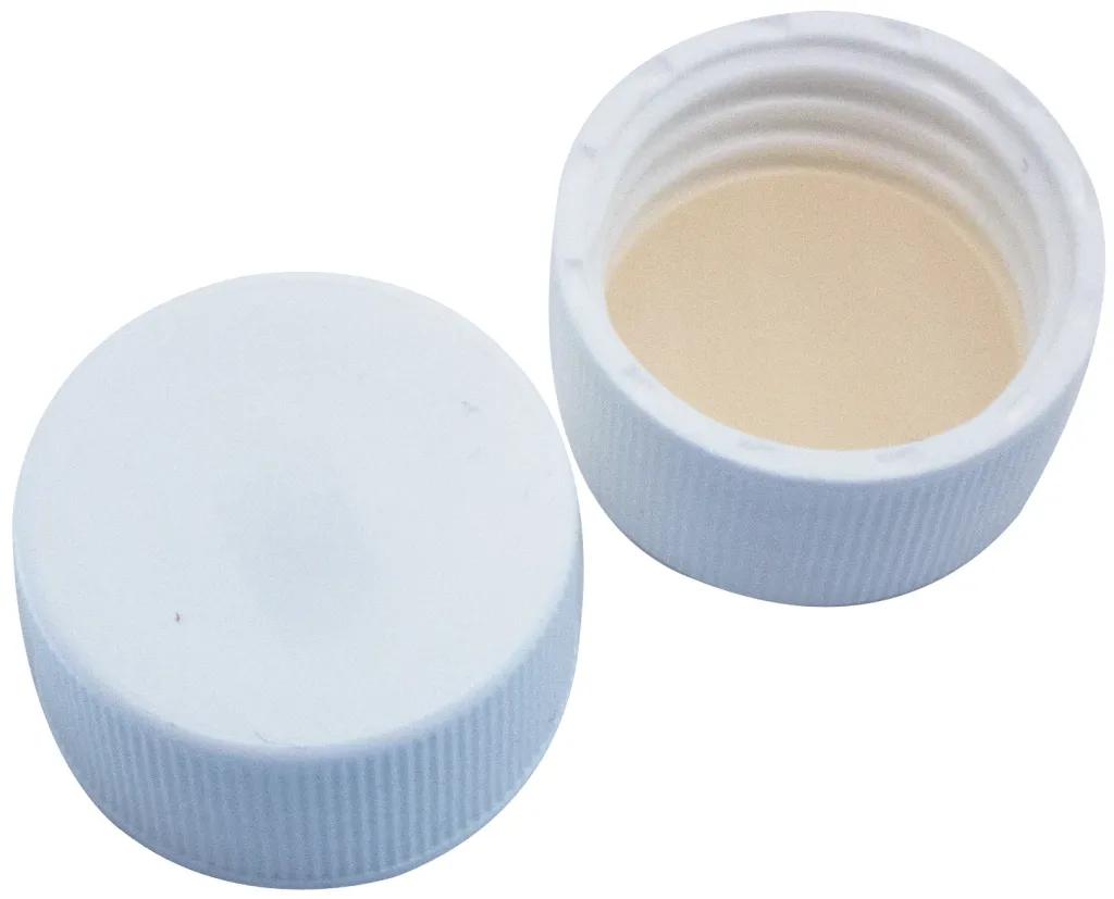 ND24  UltraBond PP-Schraubkappe, weiß geschlossen, Silikon weiß / PTFE beige