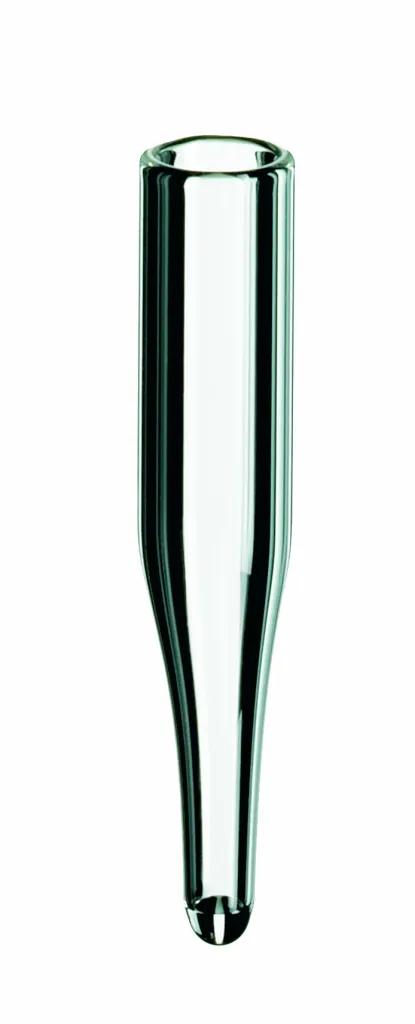 0,25 ml Mikroeinsatz, 31 x 6 mm Klarglas, 15 mm Spitze