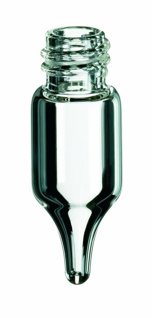 1,1 ml ND8 Gewinde-Mikroflasche, konisch 32 x 11,6 mm, Klarglas, enge Öffnung 1. Hydrolytische Klass