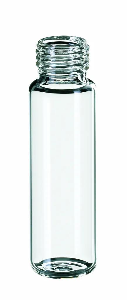20 ml Feingewindeflasche ND18, 75,5 x 22,5 mm Klarglas, gerundeter Boden, 1. Hydrolytische Klasse