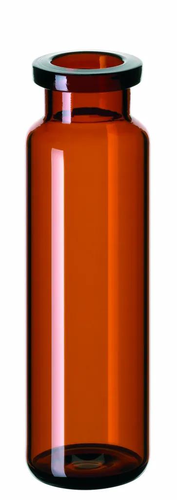 20 ml HS-Flasche, Braunglas, langer Hals 75,5 x 22,5mm, DIN-Rollrand