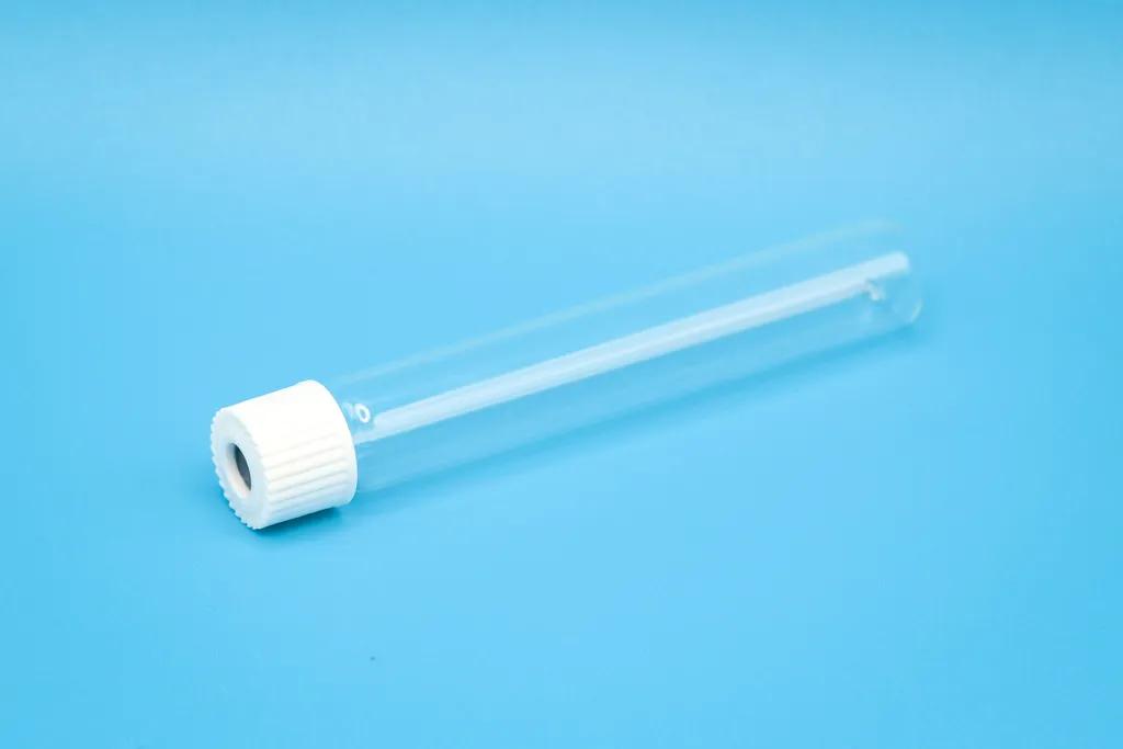 Exetainer® 12 ml Borsilikat Flasche, Rundboden mit weißer Kappe und Septum, ohne Vakuum