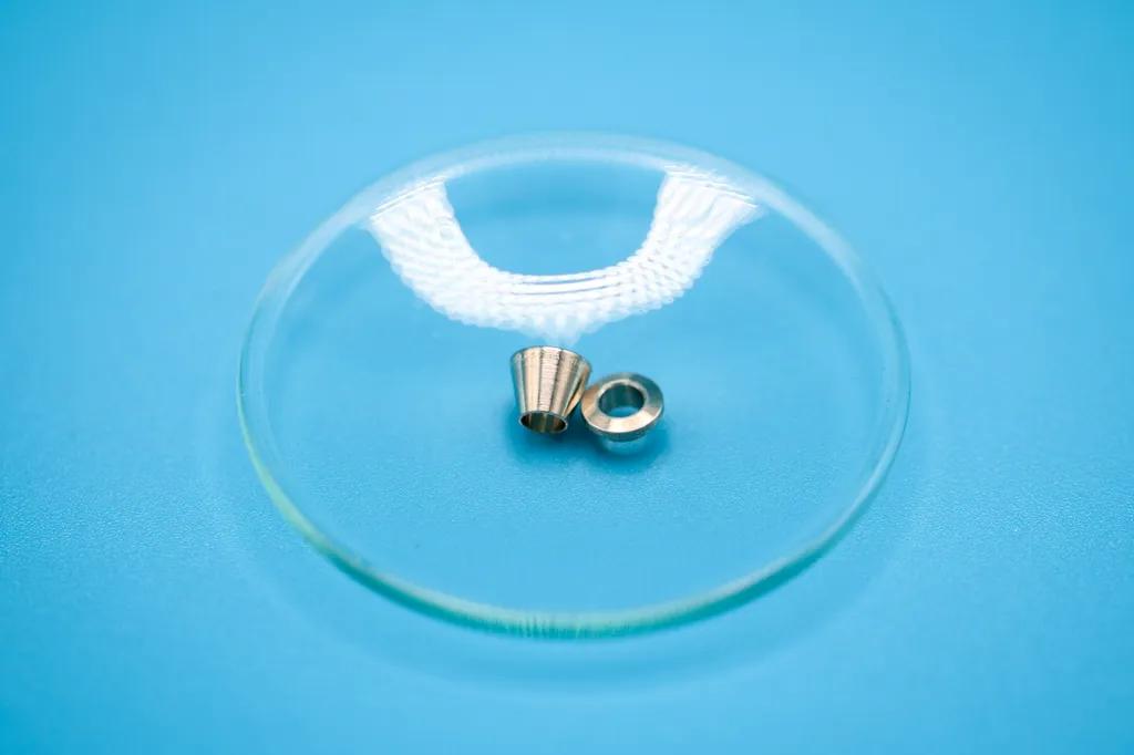 Set of stainless steel crimping rings, with one front clamping ring and one rear clamping ring