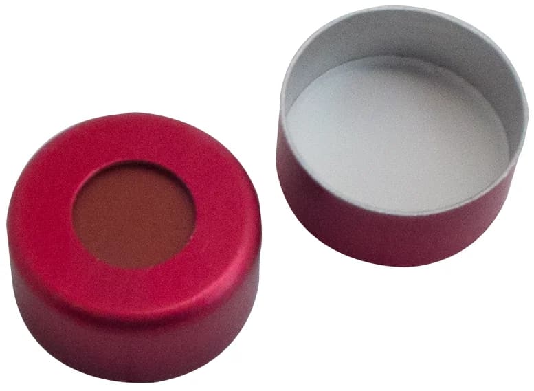 Aluminum Cap red lacquered,5.5mm centre hole RedRubber/PTFE beige,45° shore A, 1.0mm
