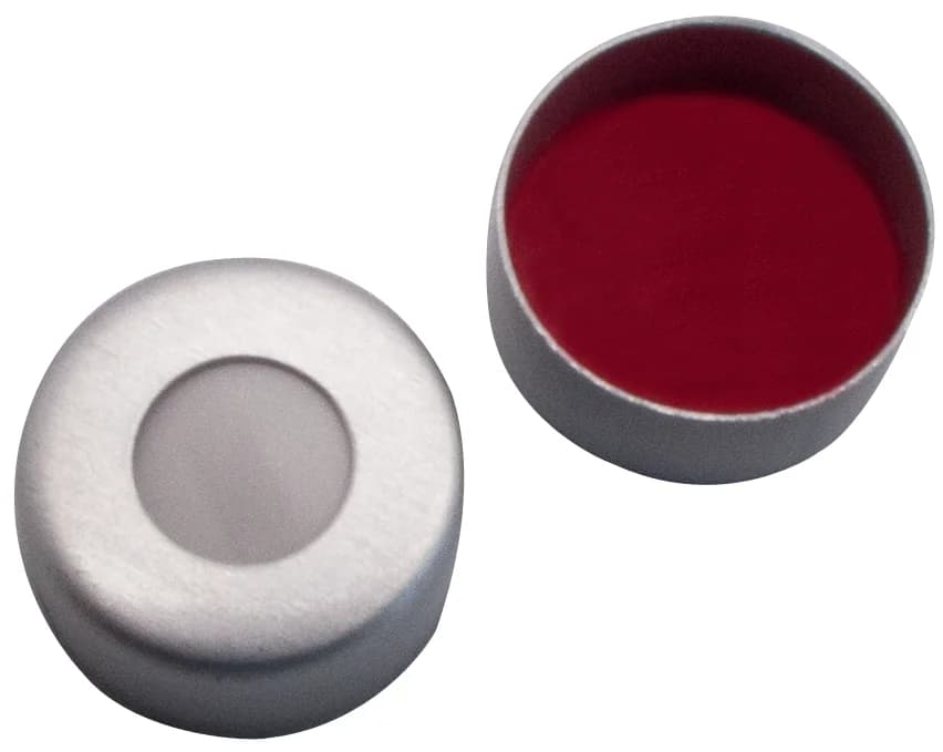 Magnetic Cap, gold lacquered,5mm centre hole, 1.3 mm Silicone white/PTFE red UltraClean,45° shore A