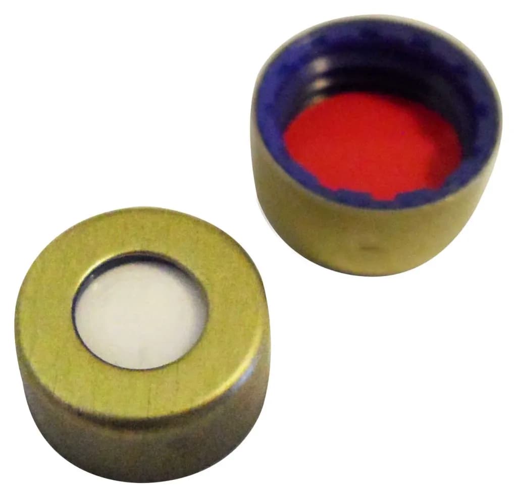 PP Short Thread Cap, blue, 6 mm centre hole,1.0 mm 1.0 mm, with mounted magnetic cap, gold Silicone